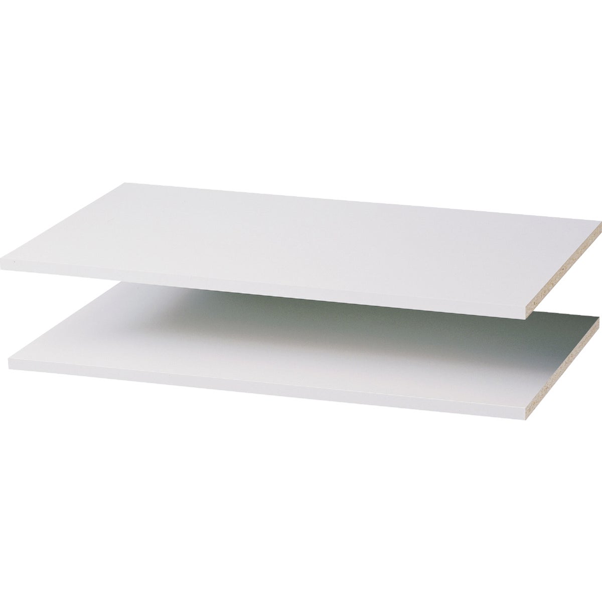 Easy Track 35 In. W. x 14 In. D. Laminated Closet Shelf, White (2-Pack) Image 1