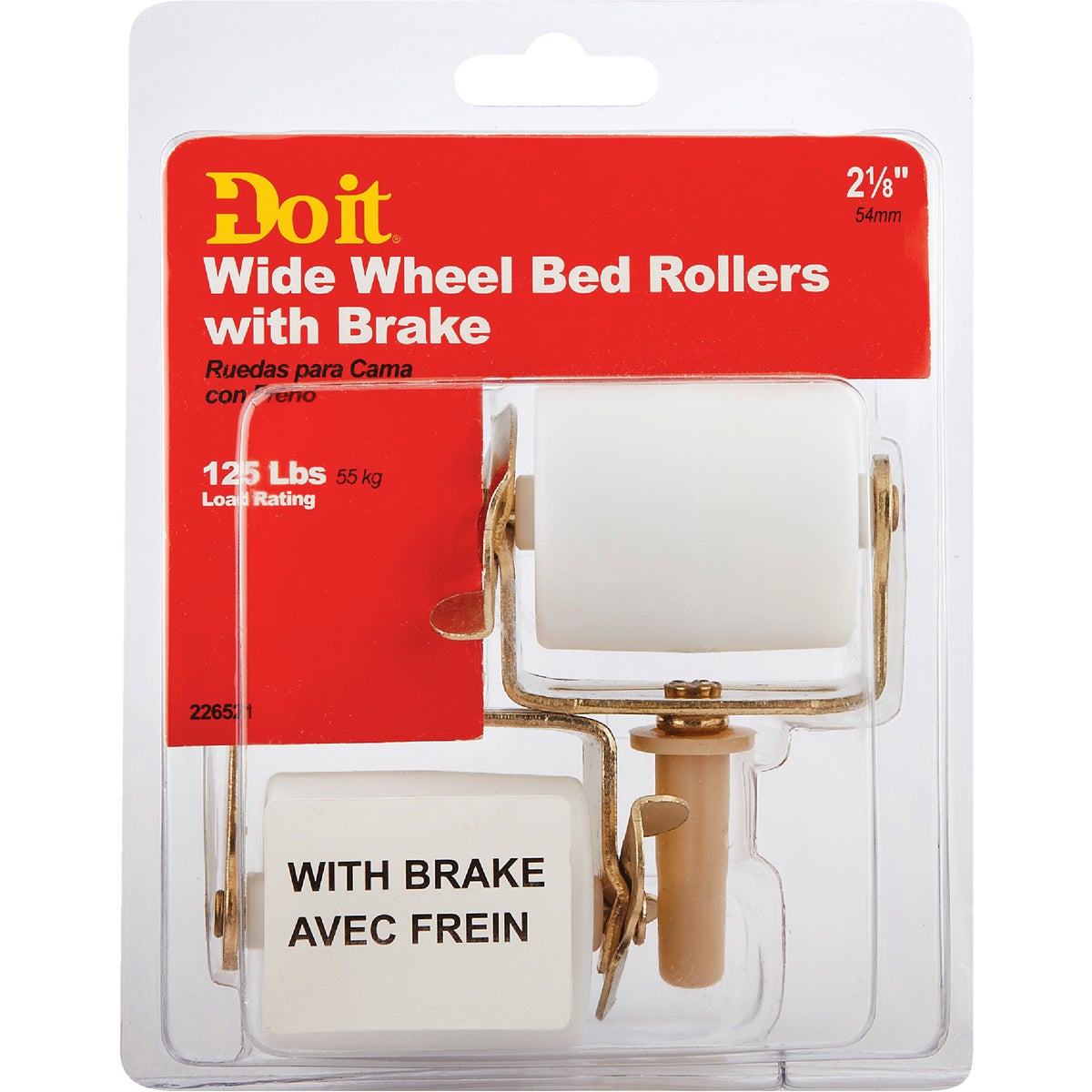 Do it 2-1/8 In. Plastic Bed Stem Caster with Brake (2-Pack) Image 2