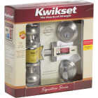 Kwikset Signature Series Juno Satin Nickel Deadbolt and Door Knob Combo Image 7