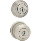 Kwikset Signature Series Juno Satin Nickel Deadbolt and Door Knob Combo Image 9