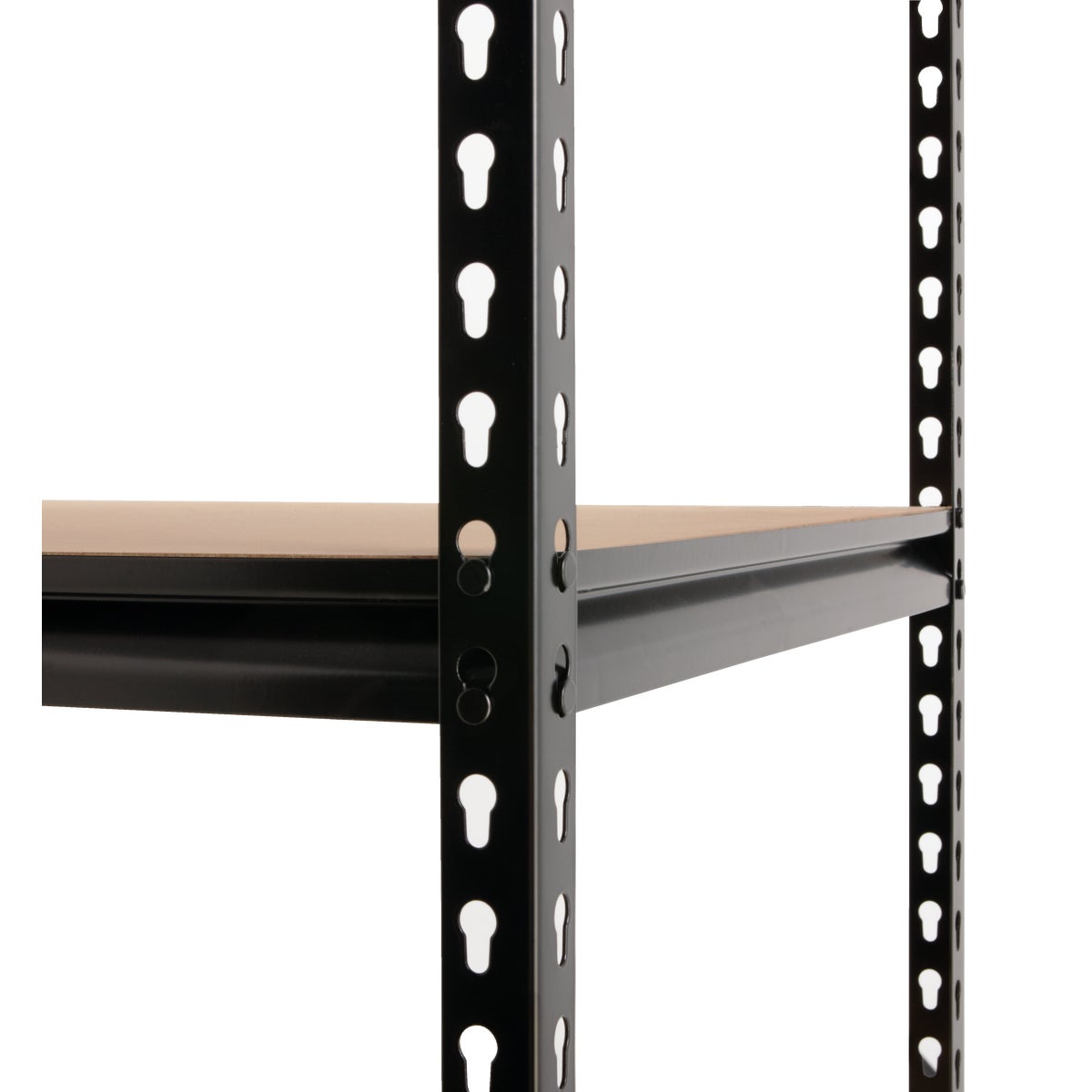 Z-Beam 48 In. x 72 In. x 24 In. Black Steel 5-Tier Shelving Image 4