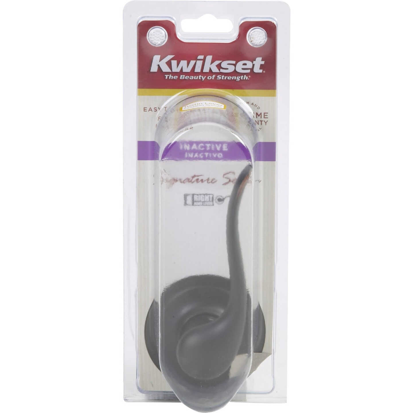 Kwikset Signature Series Venetian Bronze Right-Hand Tustin Dummy Door Lever Image 2