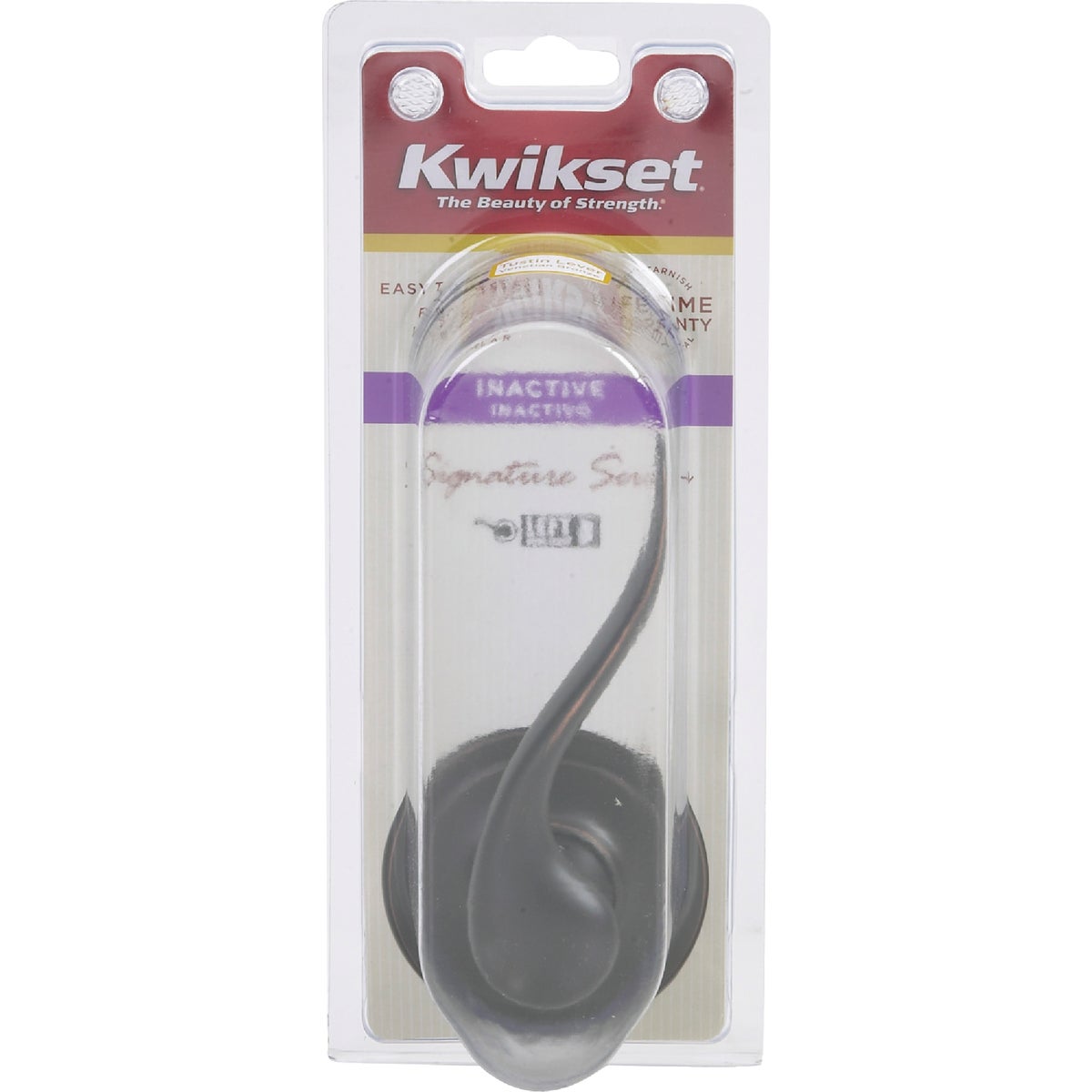 Kwikset Signature Series Venetian Bronze Left-Hand Tustin Dummy Door Lever Image 2