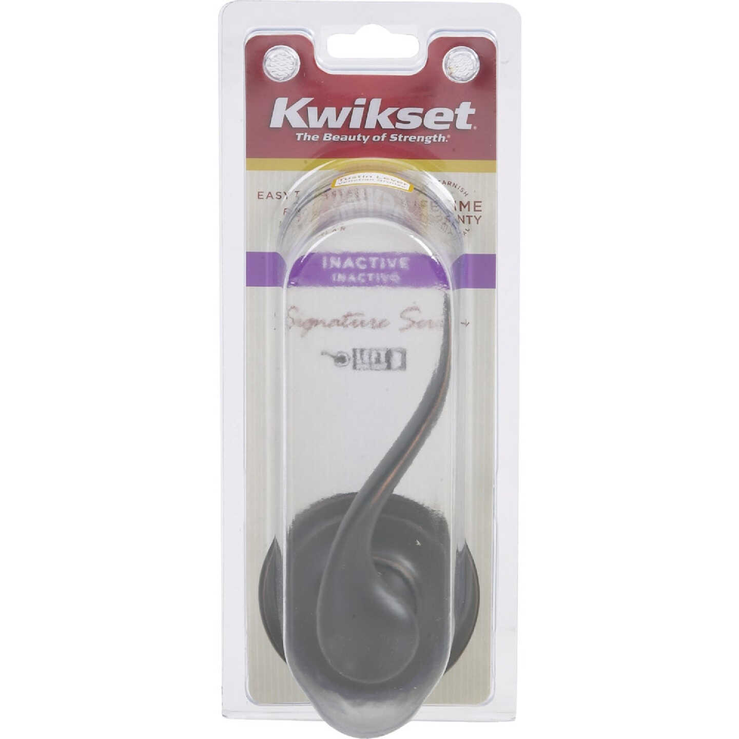 Kwikset Signature Series Venetian Bronze Left-Hand Tustin Dummy Door Lever Image 2