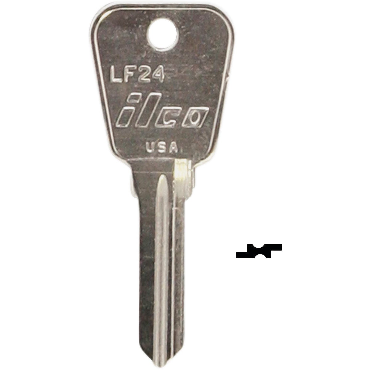 ILCO Nickel / Brass Lowe & Fletcher Key Blank, LF24 (10-Pack)