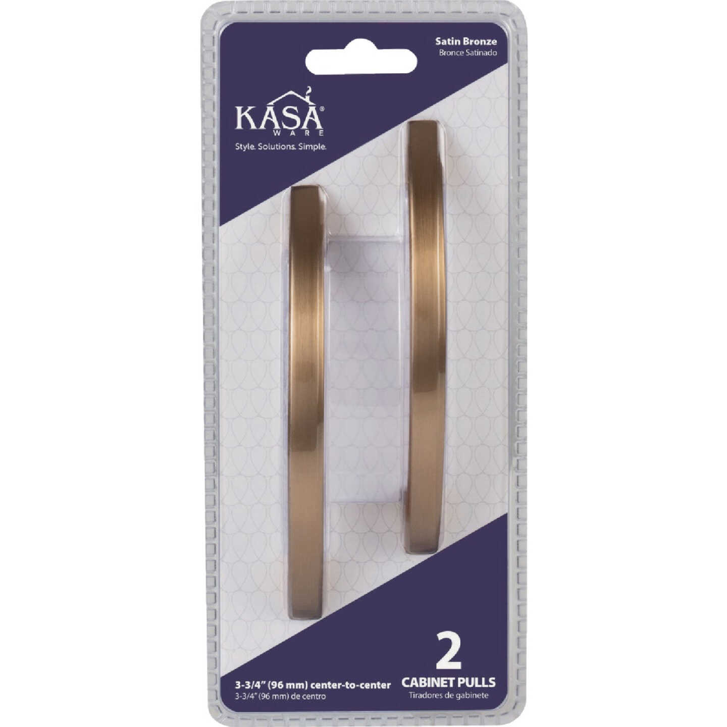 KasaWare 4-7/8 In. Overall Length Satin Bronze Contemporary Pull (2-Pack) Image 2
