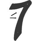 Hy-Ko 4 In. Satin Black Number 7 Image 1