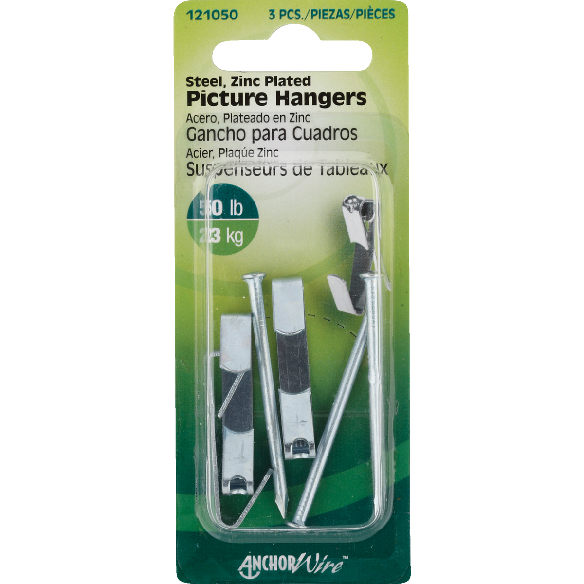 Hillman Anchor Wire 50 Lb. Capacity Steel Picture Hanger (3 Count) Image 2