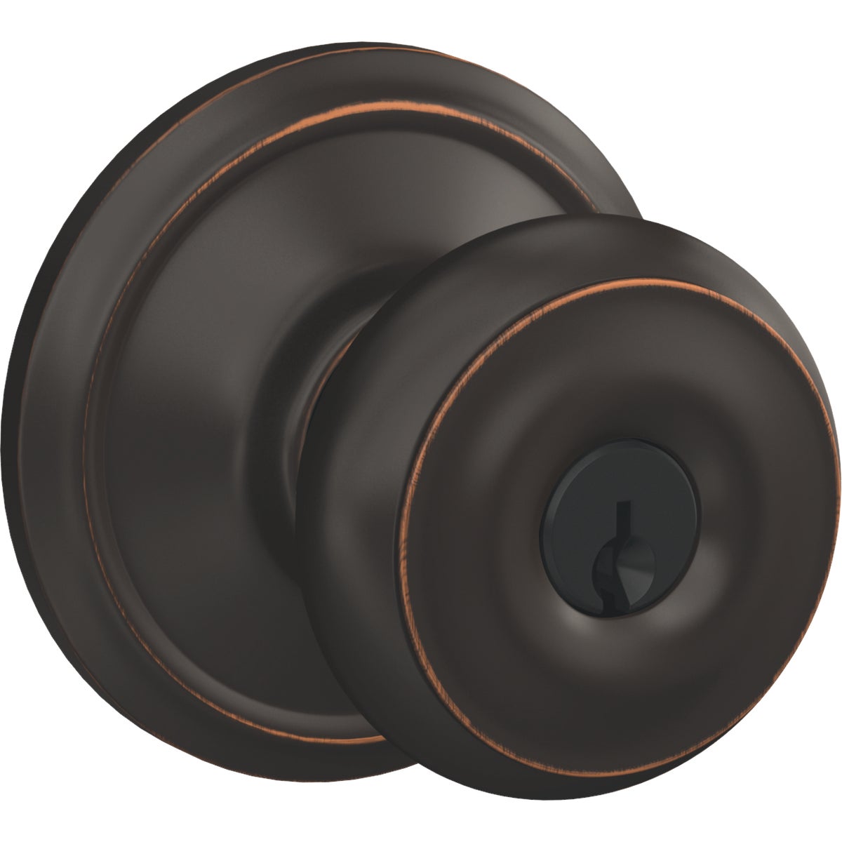 Schlage Georgian Aged Bronze Entry Door Knob 