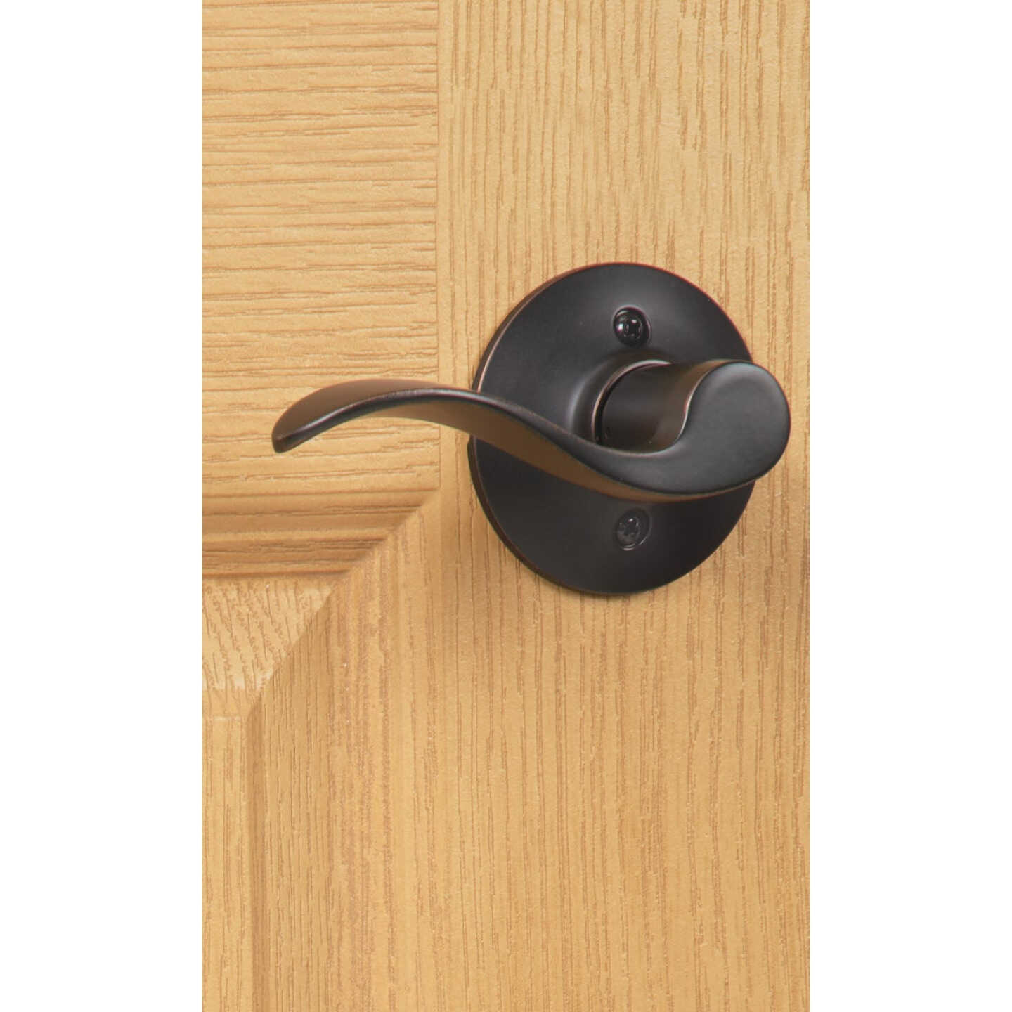 Schlage Aged Bronze Entry Door Handleset with Accent Lever Image 3