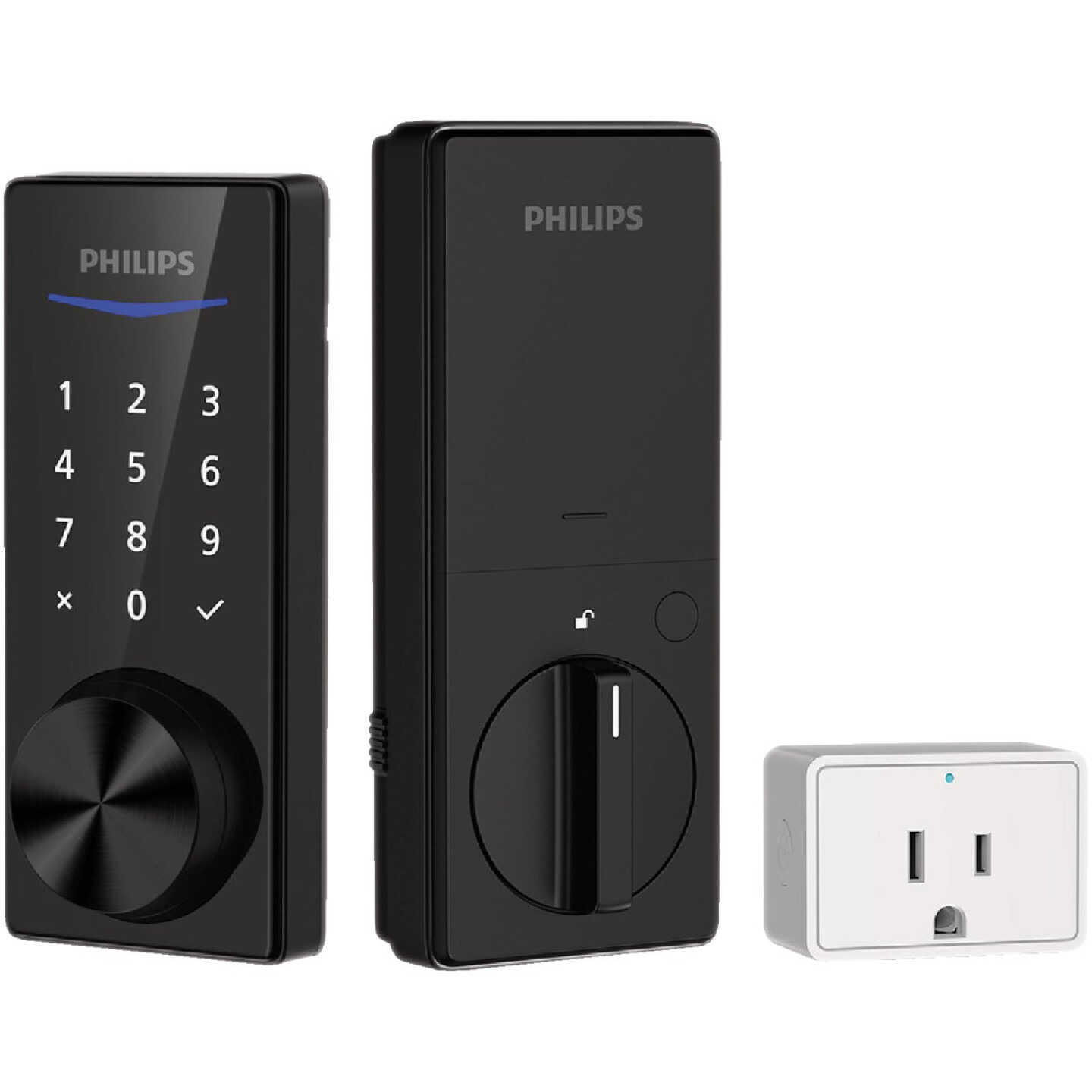 Philips Bluetooth Touchscreen Electronic Deadbolt with Wifi Bridge, Matte Black Image 3