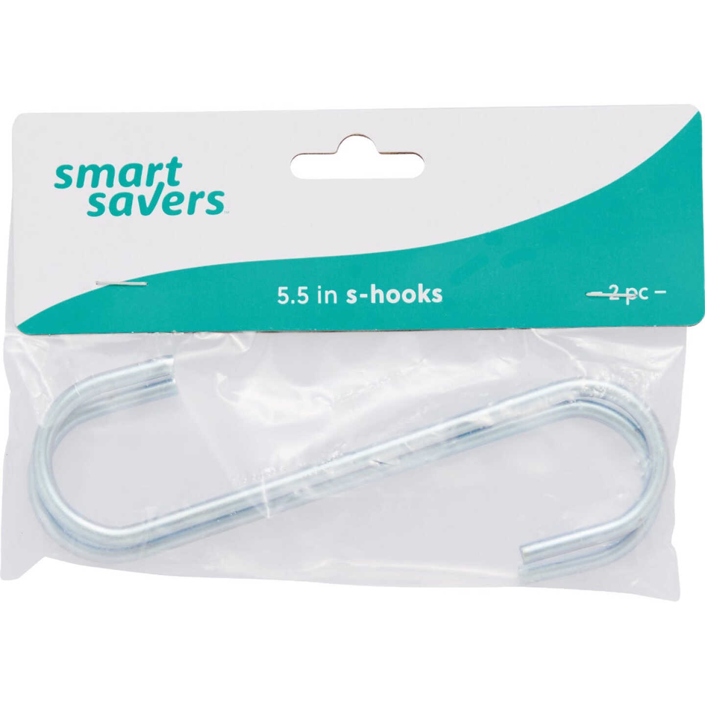 Smart Savers 5-1/2 In. Zinc Open S Hook (2-Pack) Image 1