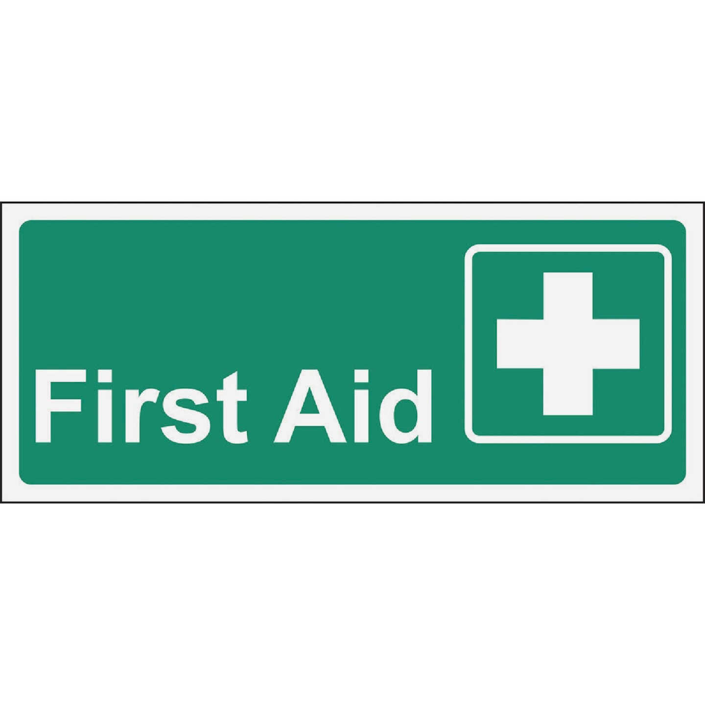 Hy-Ko Plastic Sign, First Aid Image 1