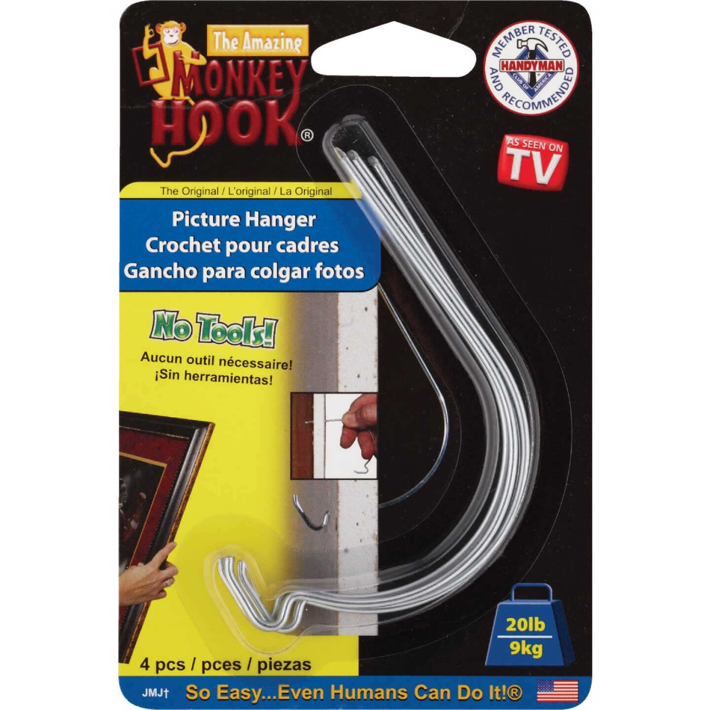 Monkey Hook Original Hanger with Perfect Install Guide (4 Count) Image 5