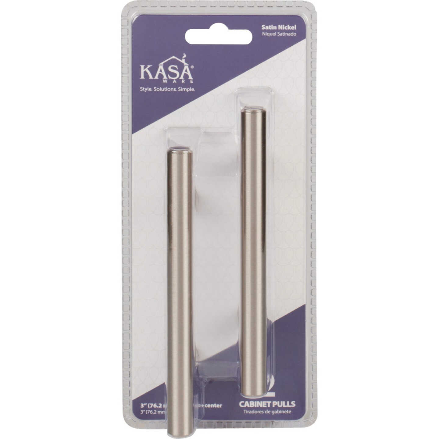 KasaWare (5-3/8 In.) Satin Nickel Cabinet Bar Pull (2-Pack) Image 2