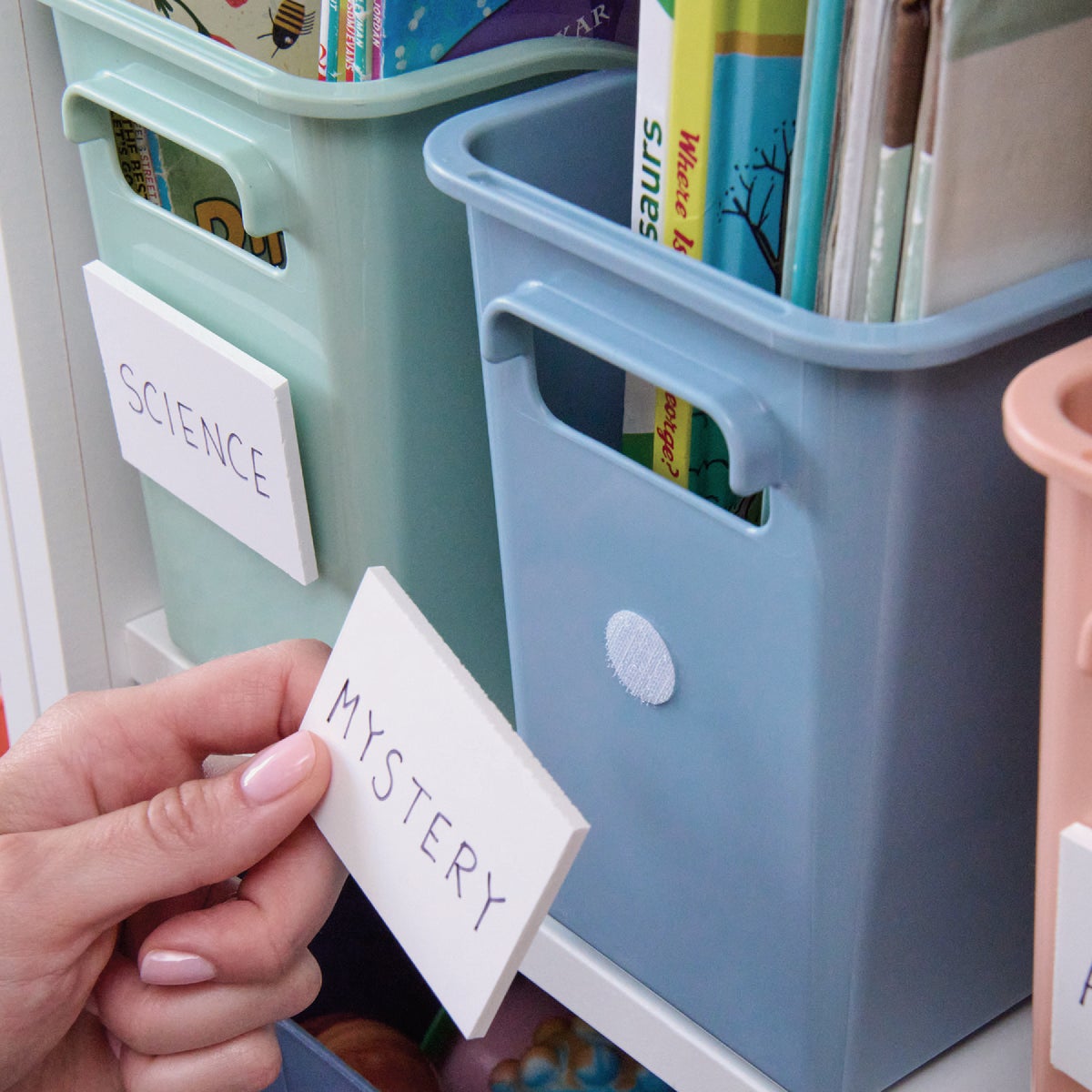 Wrap-It Storage Stick 'Em Dots 0.75 In. White Hook & Loop Fasteners (30 Ct.) Image 2