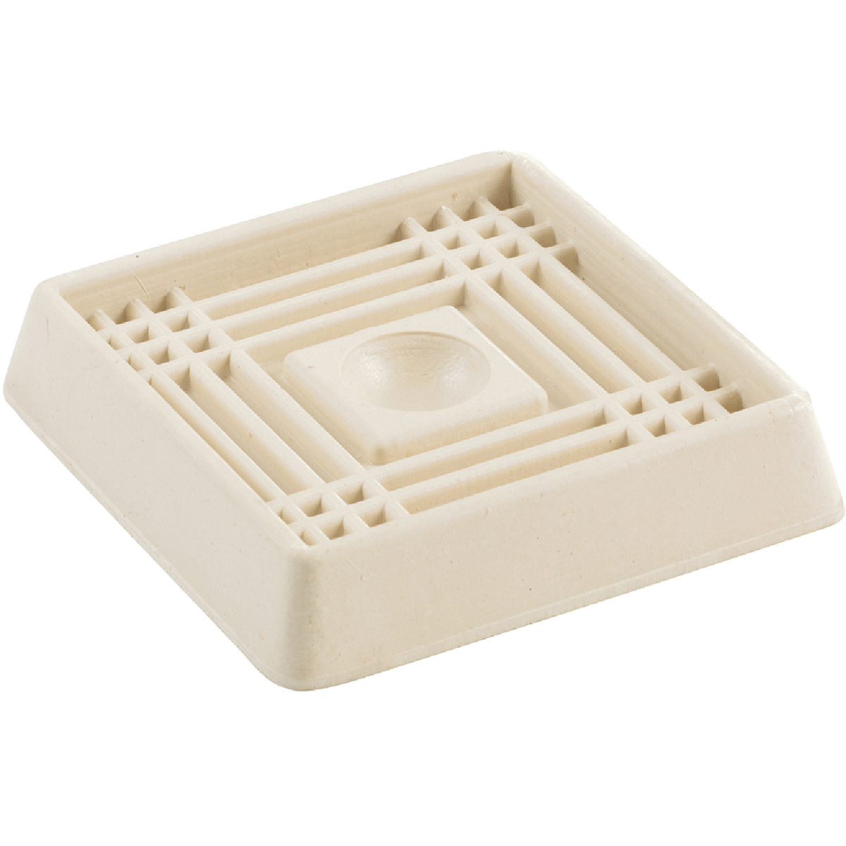 Do it 2 In. Inner Dimension Square Almond Furniture Leg Cup, (4-Pack) Image 1