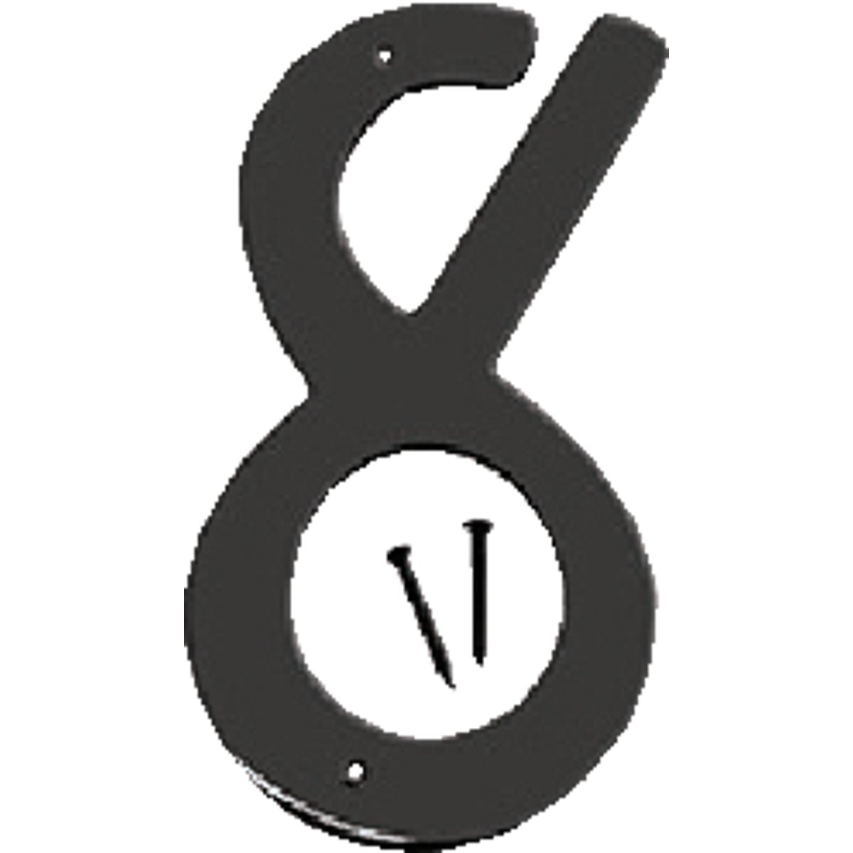 Hy-Ko 4 In. Satin Black Number 8 Image 1