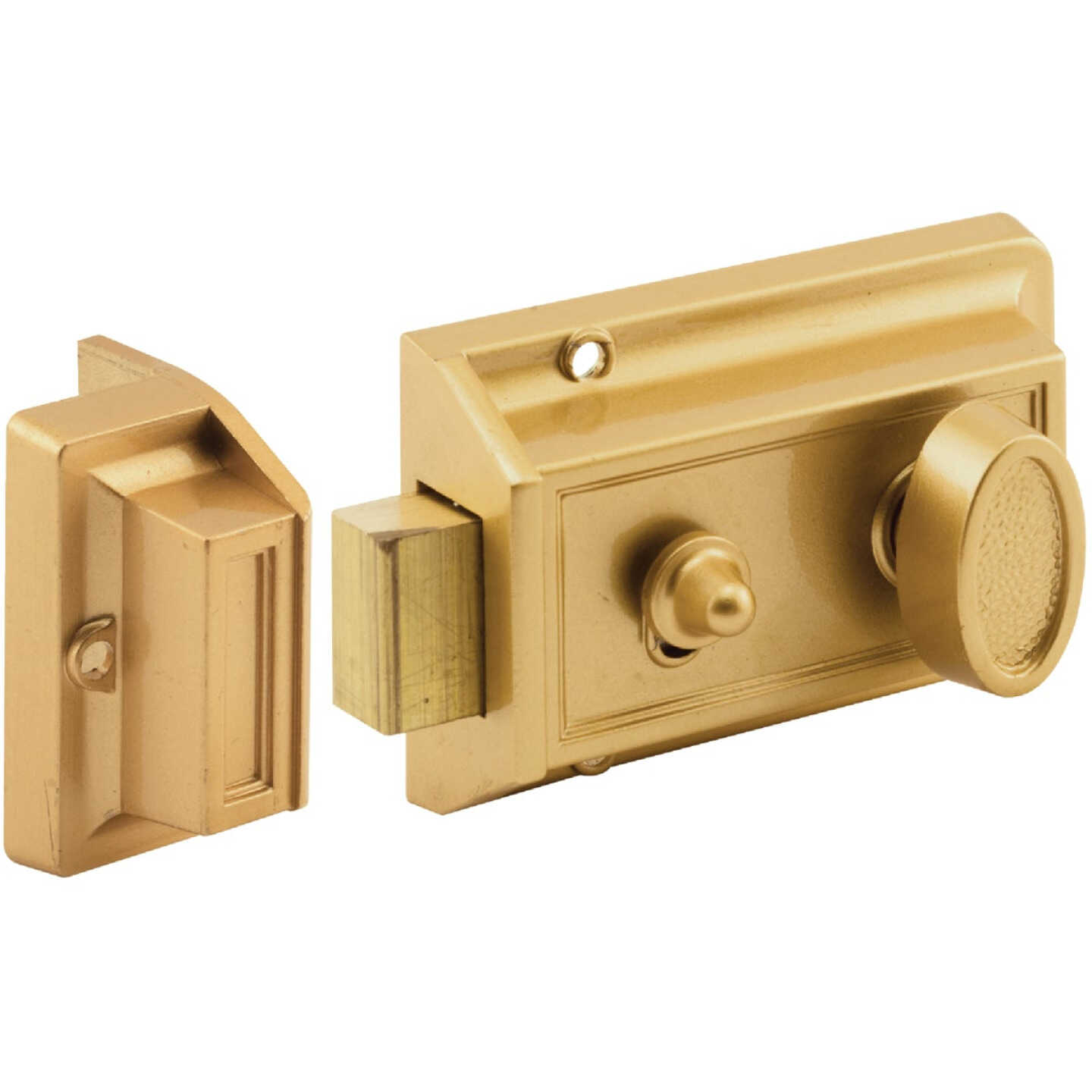 Defender Security Brass Night Lock Single Rim Deadlock Image 3