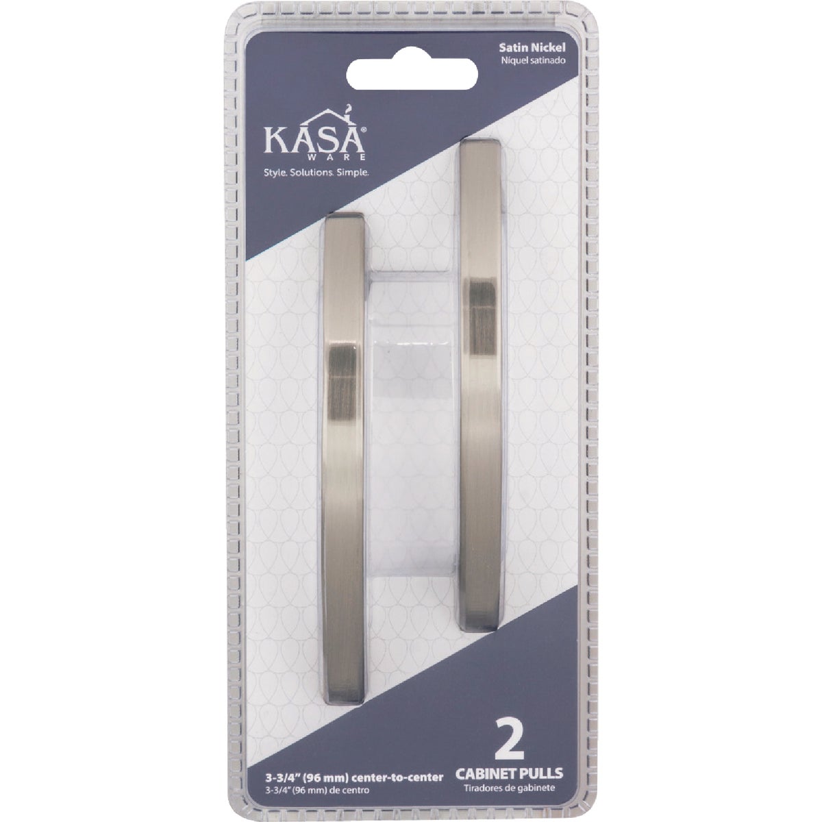  KasaWare 4-7/8 In. Overall Length Satin Nickel Contemporary Pull (2-Pack) Image 3