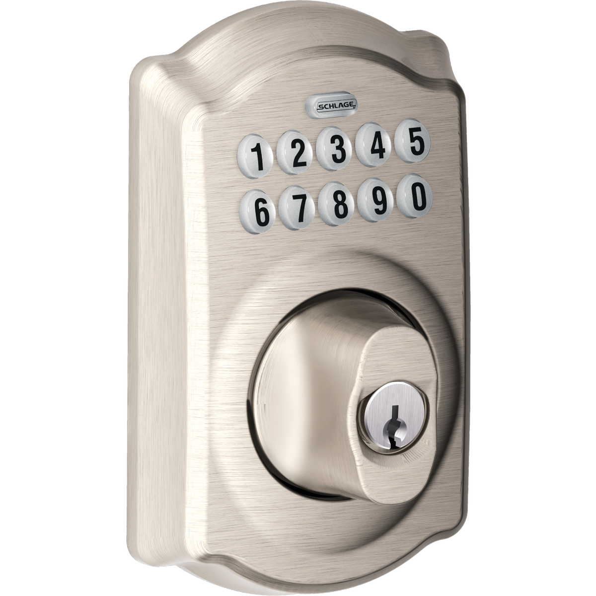 Schlage Keypad Satin Nickel Electronic Deadbolt Image 2