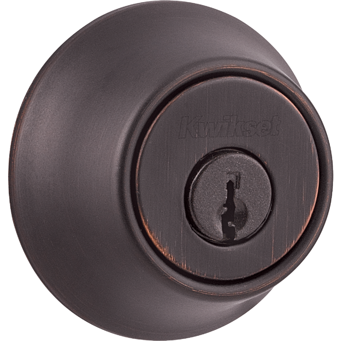 Kwikset Venetian Bronze Adjustable Latch Single Cylinder Deadbolt Image 1