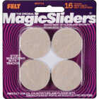 Magic Sliders 1-1/2 In. Round Oatmeal Self-Adhesive Heavy-Duty Furniture Pad (16-Pack) Image 1