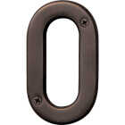 Hy-Ko Prestige Series 4 In. Oil Rubbed Bronze House Number Zero Image 1