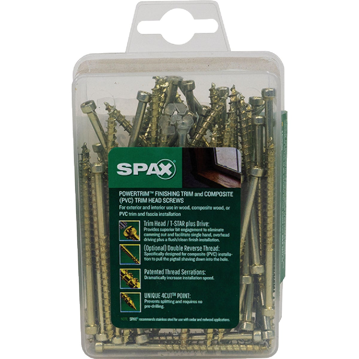 SPAX #8 x 2-1/2 In. T10 Plus Cylindrical Head HCR (Exterior Rated) Yellow Trim Screw (100 Ct.) Image 5