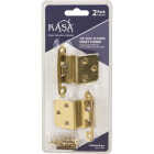 KasaWare 3/8 In. Polished Brass Self-Closing Inset Hinge (2-Pack) Image 2