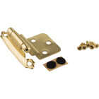 KasaWare 3/8 In. Polished Brass Self-Closing Inset Hinge (2-Pack) Image 1