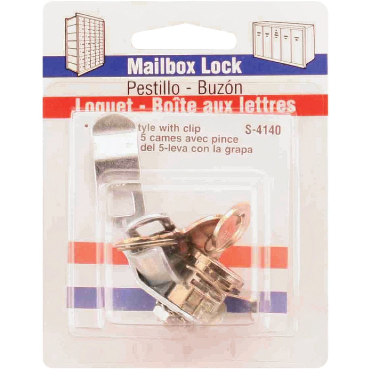 Defender Security Nickel Spring Clip Mailbox Lock Image 2
