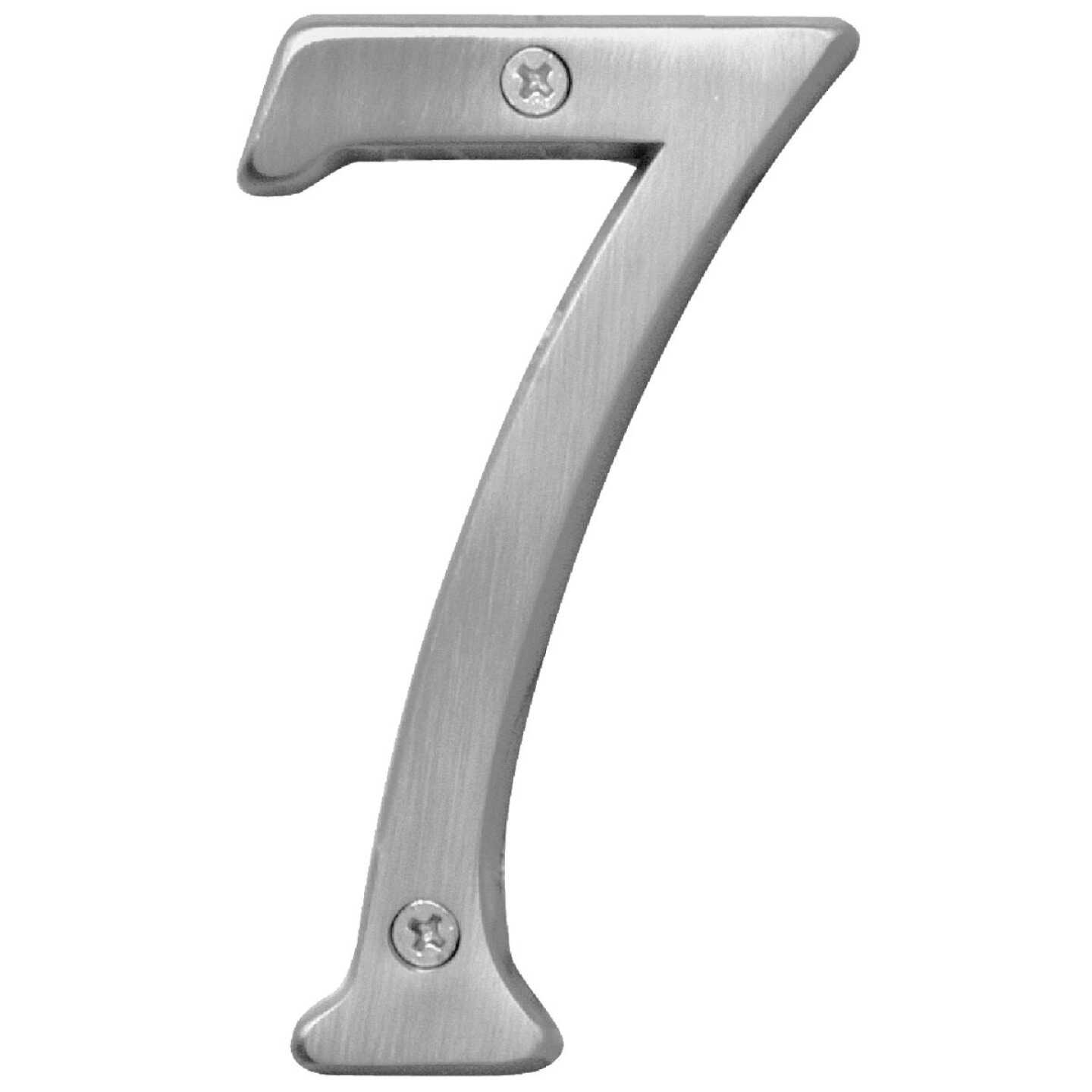 Hy-Ko Prestige Series 4 In. Satin Nickel House Number Seven Image 1