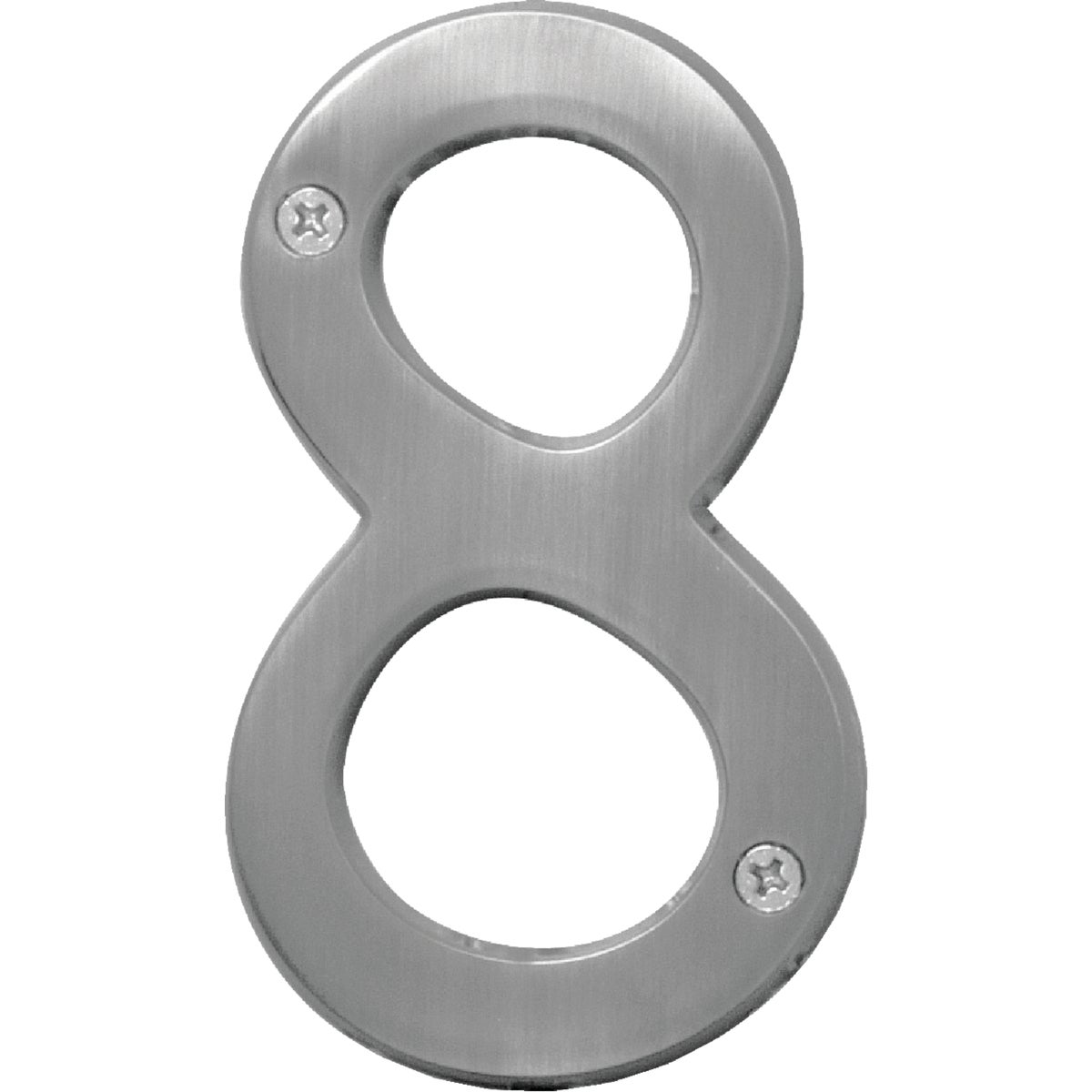 Hy-Ko Prestige Series 4 In. Satin Nickel House Number Eight Image 1