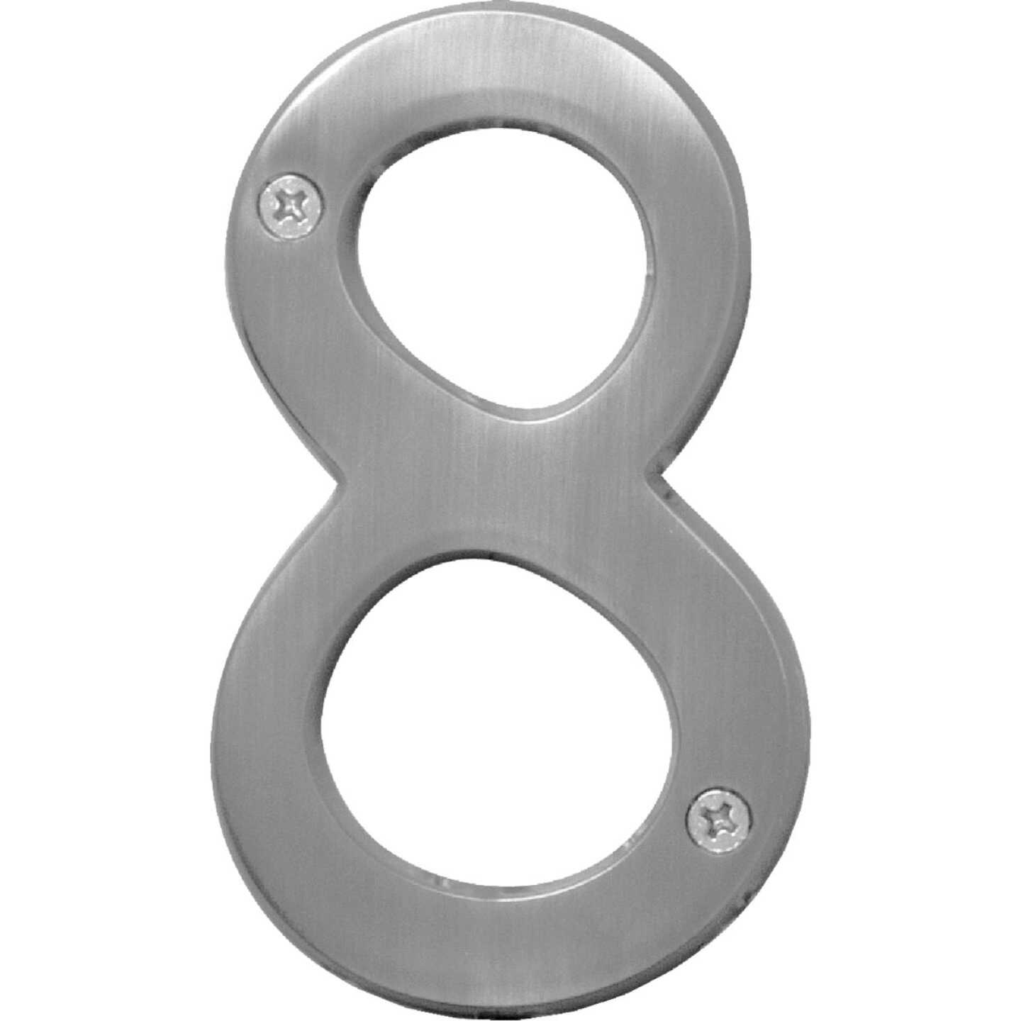 Hy-Ko Prestige Series 4 In. Satin Nickel House Number Eight Image 1