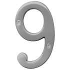 Hy-Ko Prestige Series 4 In. Satin Nickel House Number Nine Image 1