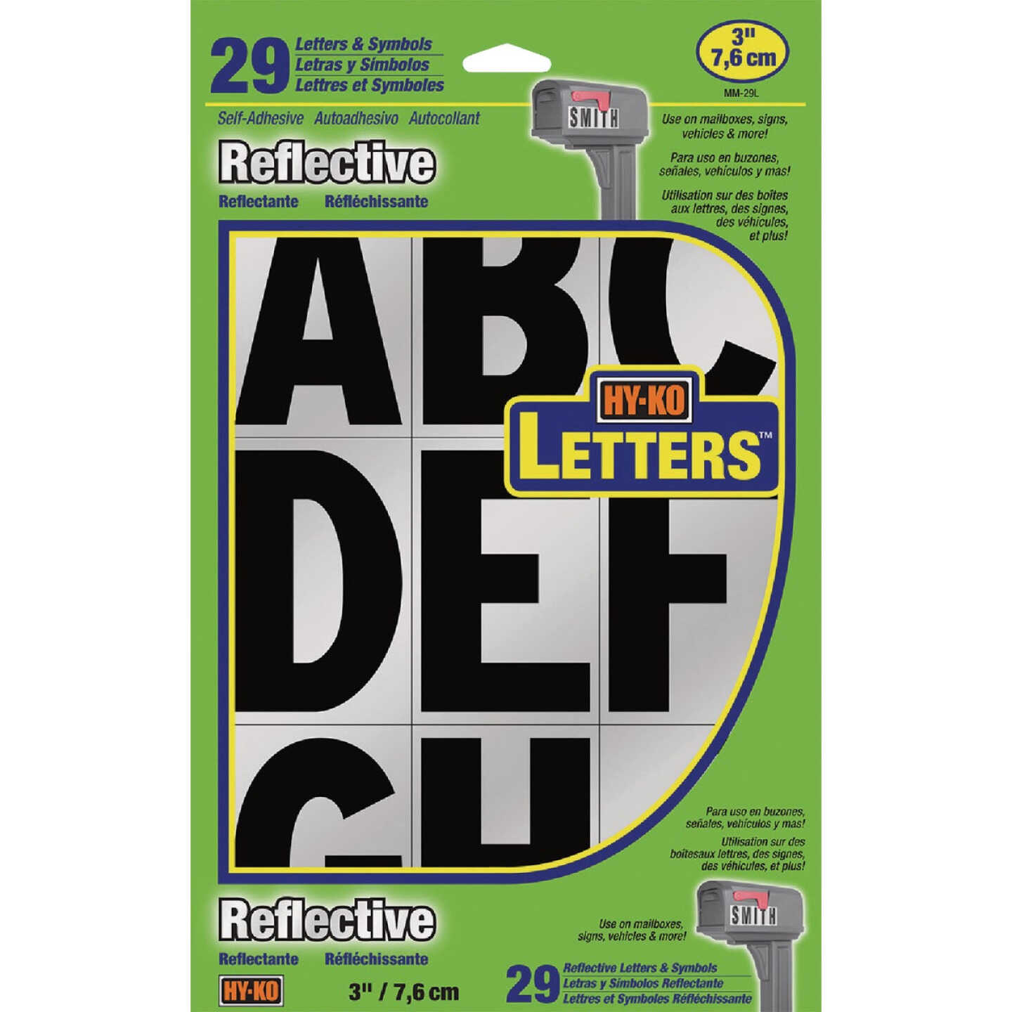 Hy-Ko 3 In. Reflective Letter Set Image 1