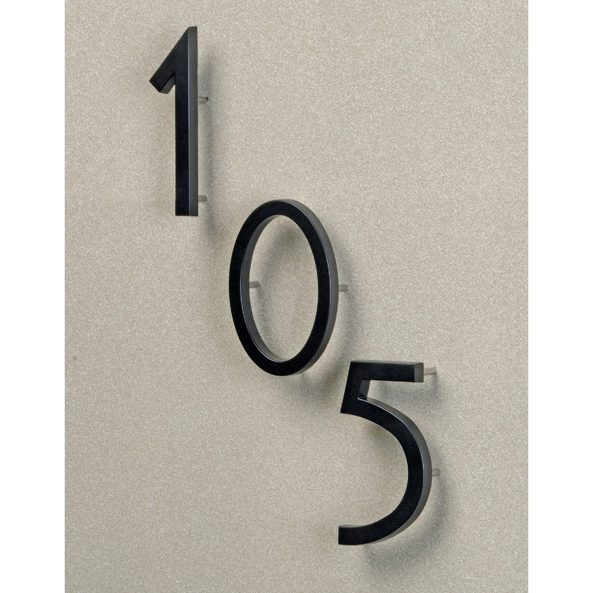 Hy-Ko Architectural Series 6 In. Satin Black House Number One Image 2
