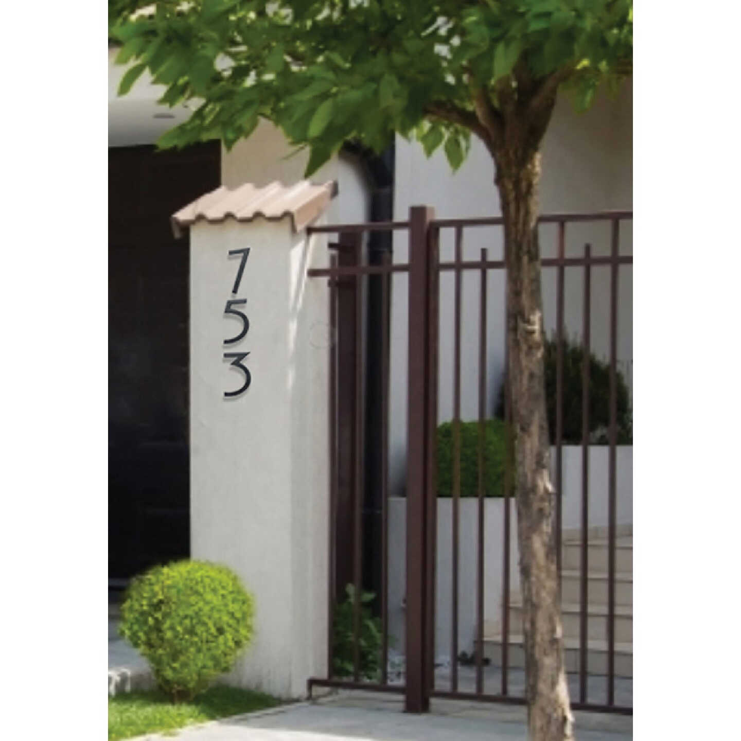 Hy-Ko Architectural Series 6 In. Satin Black House Number One Image 3