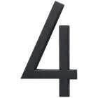 Hy-Ko Architectural Series 6 In. Satin Black House Number Four Image 1