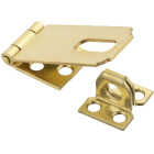 National Hardware 2-1/2 In. Brass Non-Swivel Safety Hasp Image 1