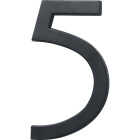 Hy-Ko Architectural Series 6 In. Satin Black House Number Five Image 1