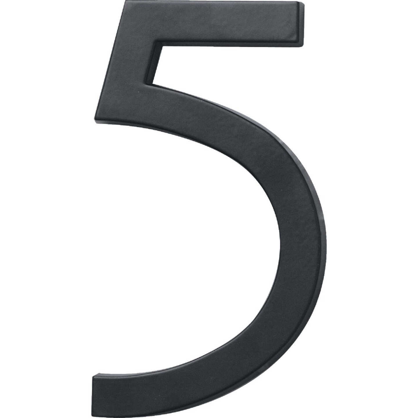 Hy-Ko Architectural Series 6 In. Satin Black House Number Five Image 1