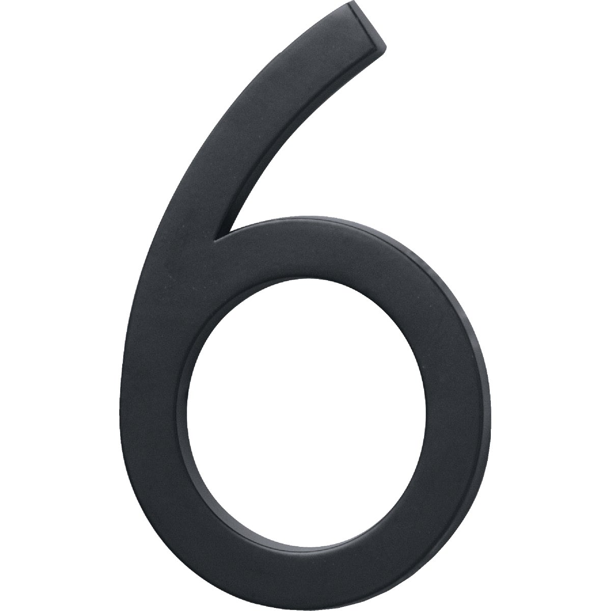 Hy-Ko Architectural Series 6 In. Satin Black House Number Six