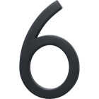 Hy-Ko Architectural Series 6 In. Satin Black House Number Six Image 1