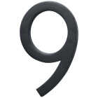 Hy-Ko Architectural Series 6 In. Satin Black House Number Nine Image 1