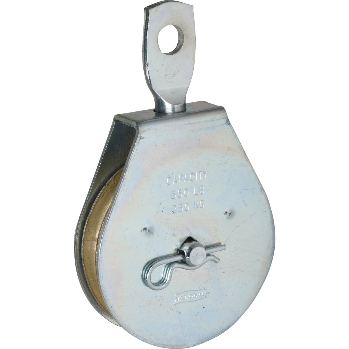 National Hardware 2-1/2 In. O.D. Single Swivel Eye Steel Rope Pulley