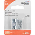National Hardware 1 In. Zinc Tight-Pin Narrow Hinge (2-Pack) Image 2