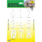 Hy-Ko 2.375 In. White Adhesive Number Set Image 1