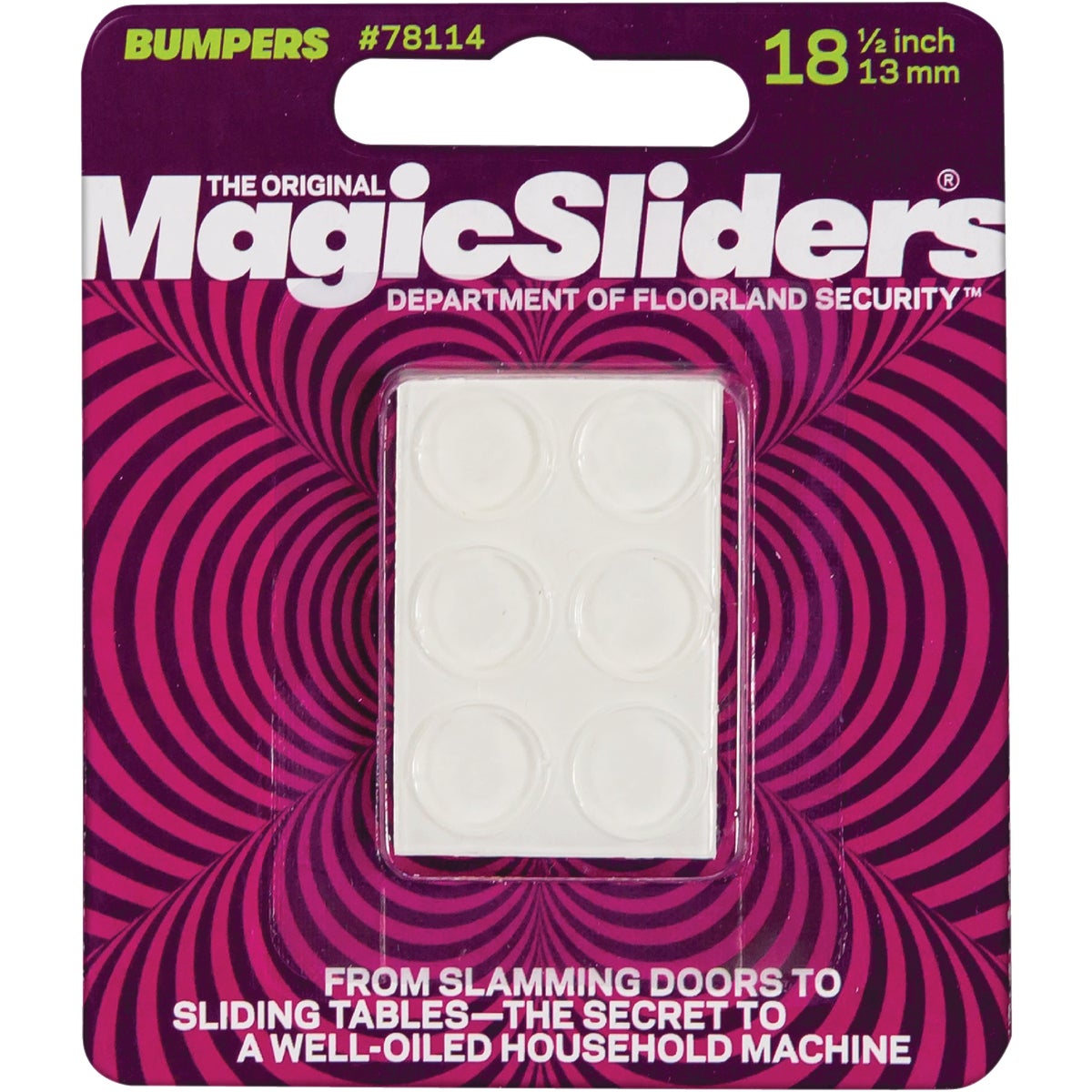 Magic Sliders 1/2 In. Round Clear Furniture Bumpers,(18-Count) Image 2